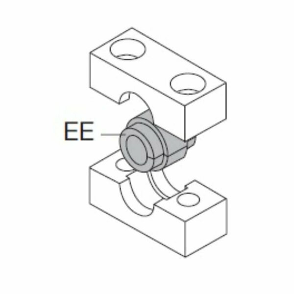 Hydac HRES 4 S 48 PP UNC kit Support Clamp, Size 4 HRES 4 S 48 PP UNC KIT